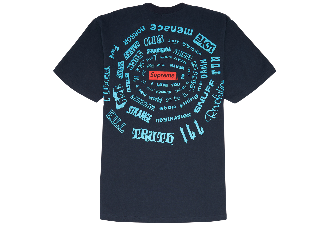 Supreme Spiral Tee Navy