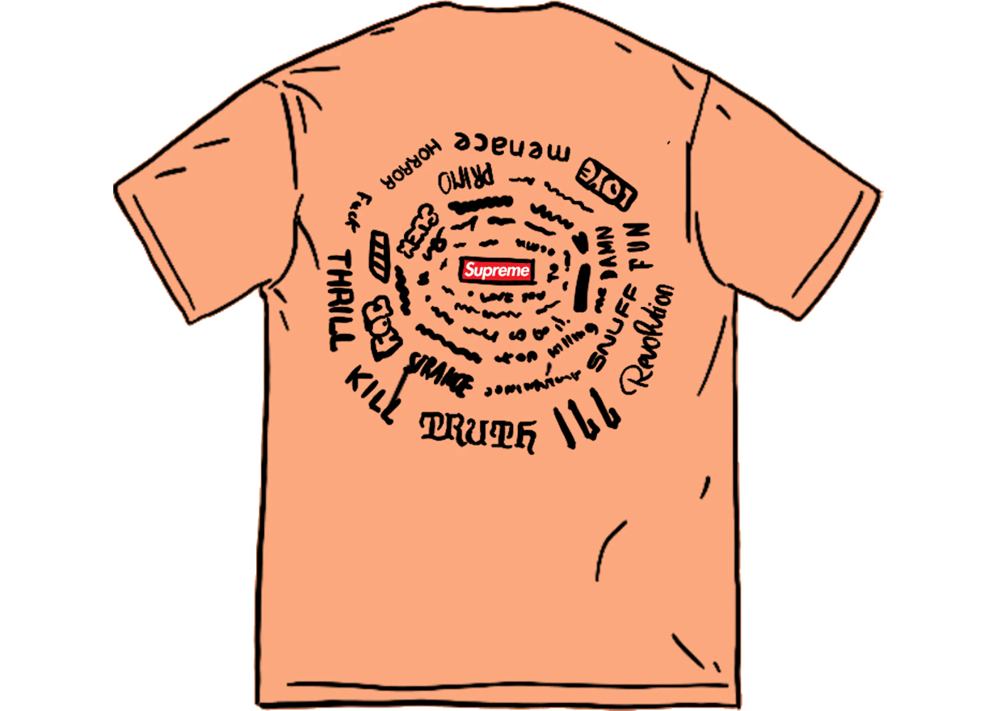 Supreme spiral deals tee
