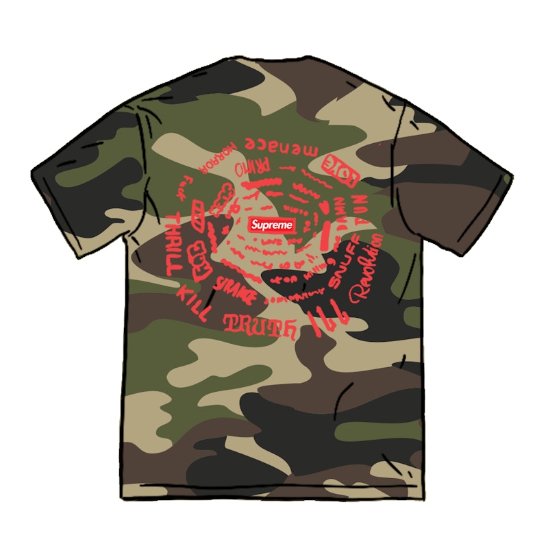 supreme spiral tee camo