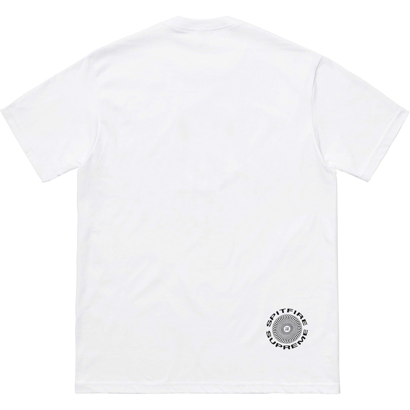 Supreme Spitfire Classic Swirl T-Shirt White Men's - SS18 - US