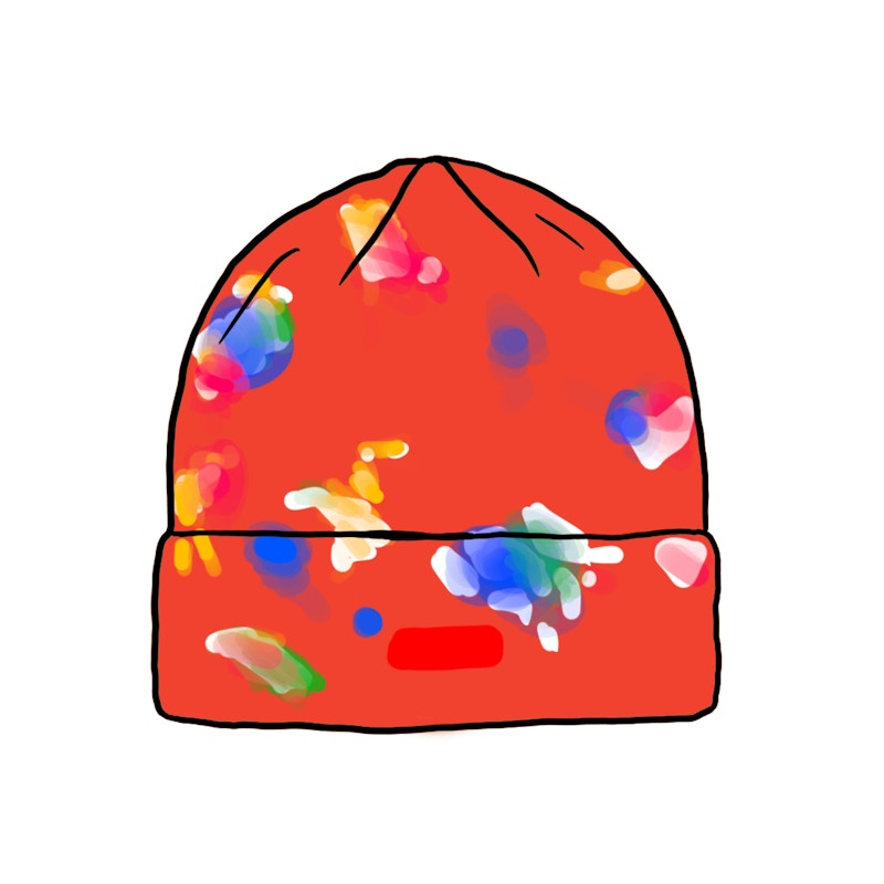 Splatter store dyed beanie