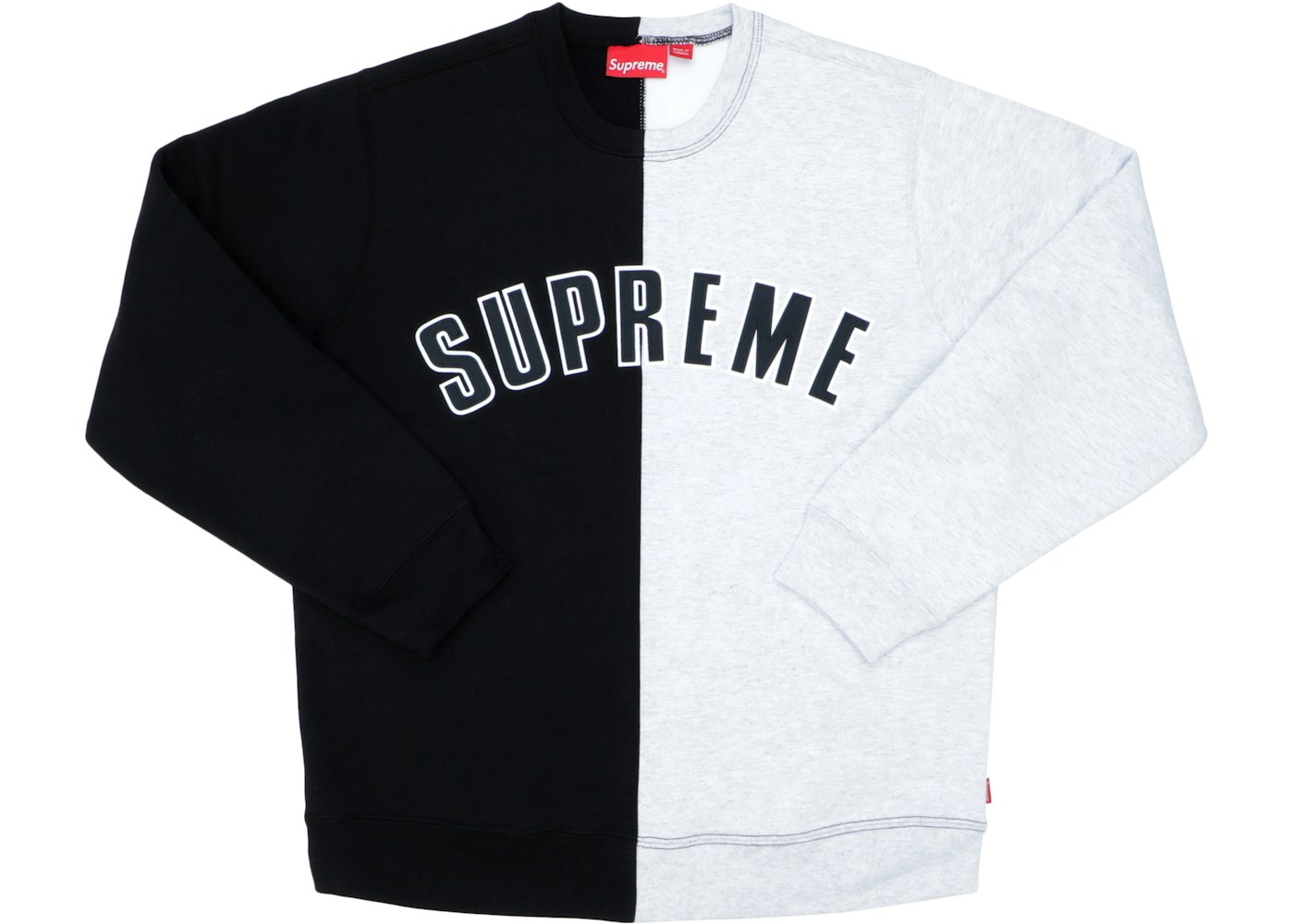 Supreme Split Crewneck Sweatshirt Black Fw18 Supreme Split Crewneck Sweatshirt Black Fw18