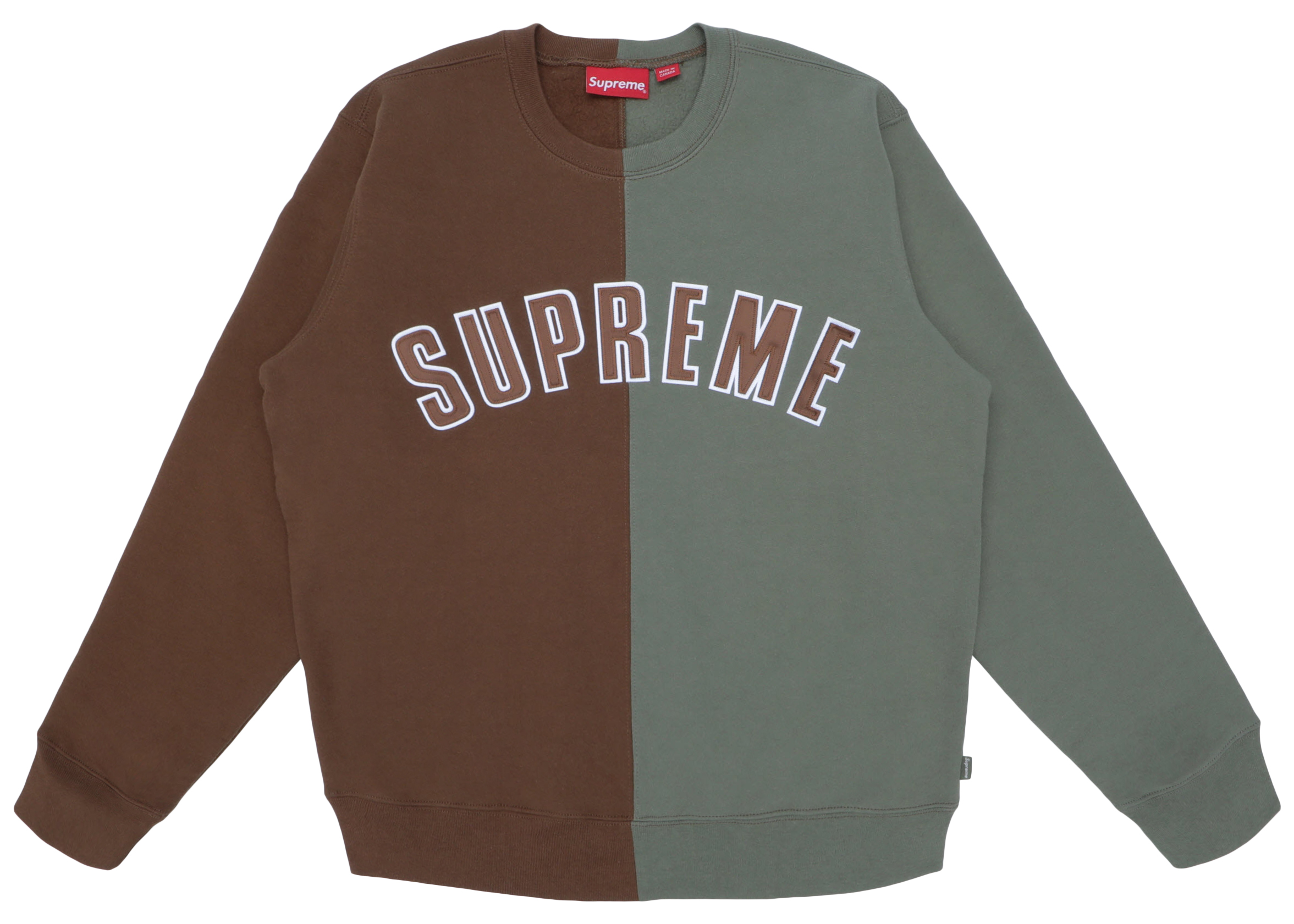 supreme split crewneck sweatshirt