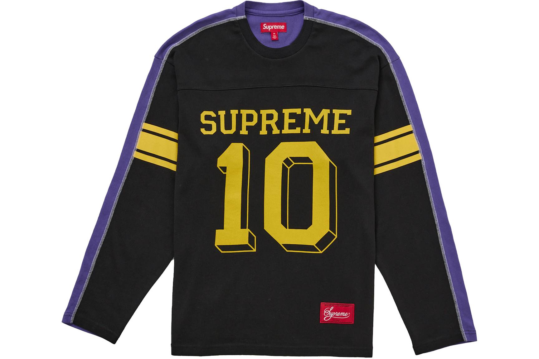 Supreme Split L/S Football Top Black Men's - FW25 - US