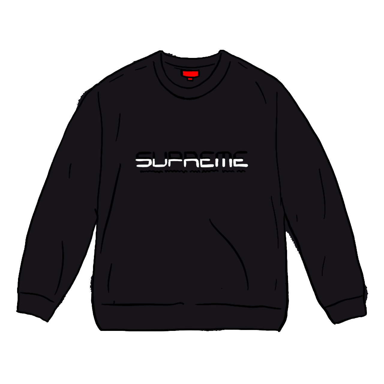 Supreme Split Logo Pullover Black