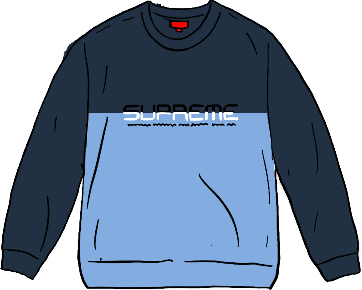 supreme  Split Logo Pullover
