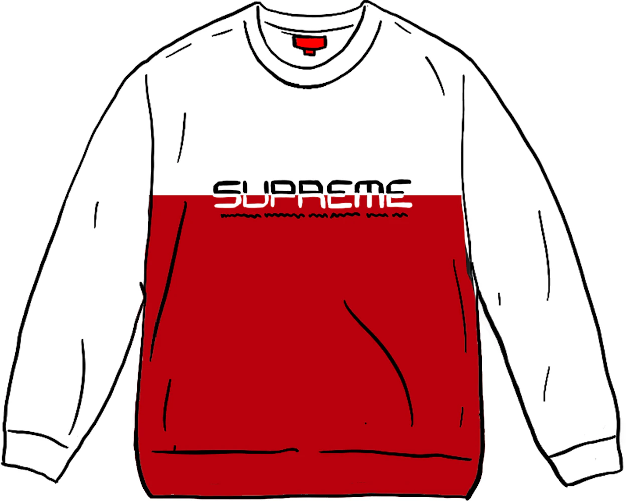 supreme  split  logo パーカートップス