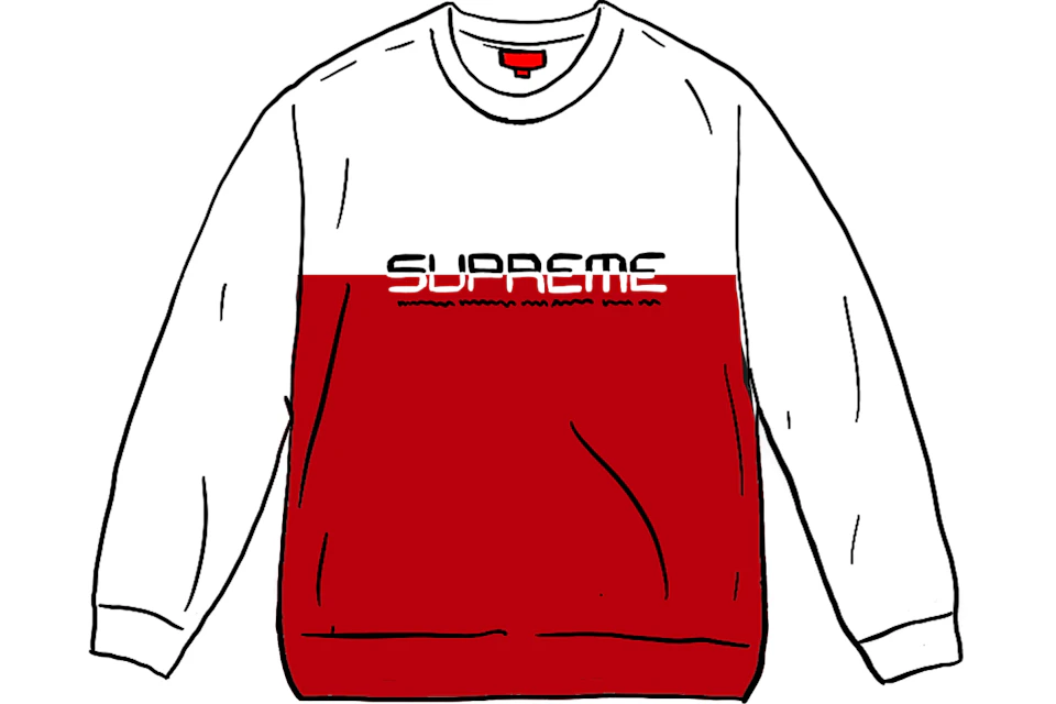 Supreme Split Logo Pullover White