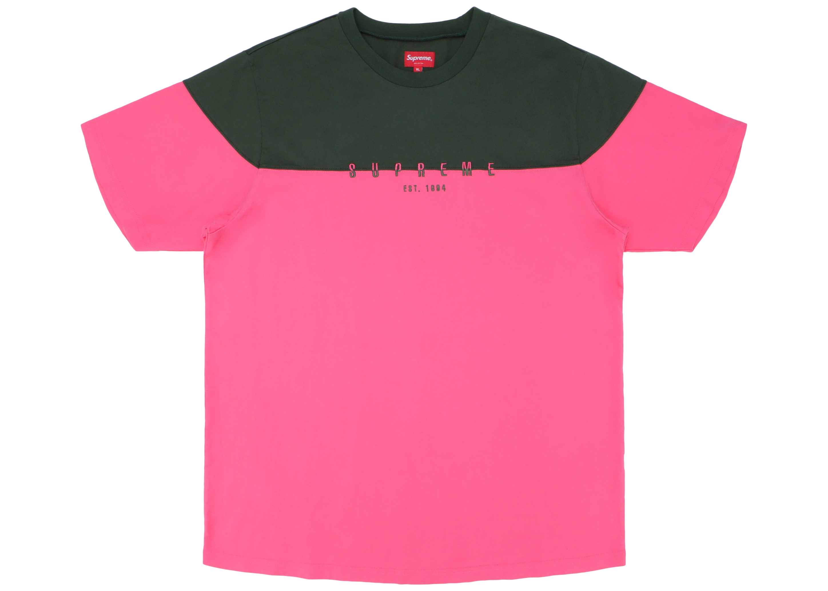 Supreme Split Logo S/S Top Pink メンズ - FW18 - JP