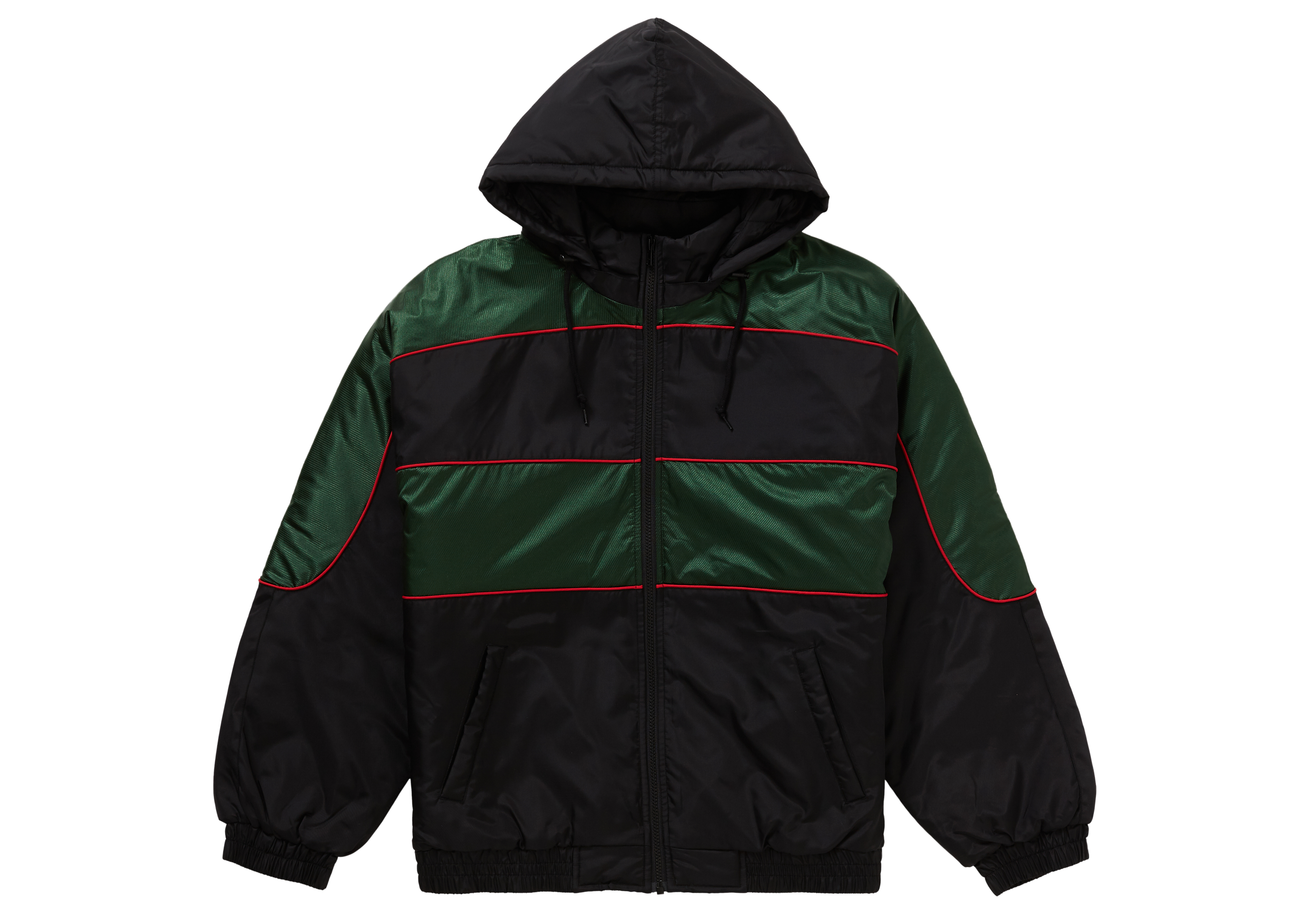 Supreme Sports Piping Puffy Jacket Black Men's - FW19 - US