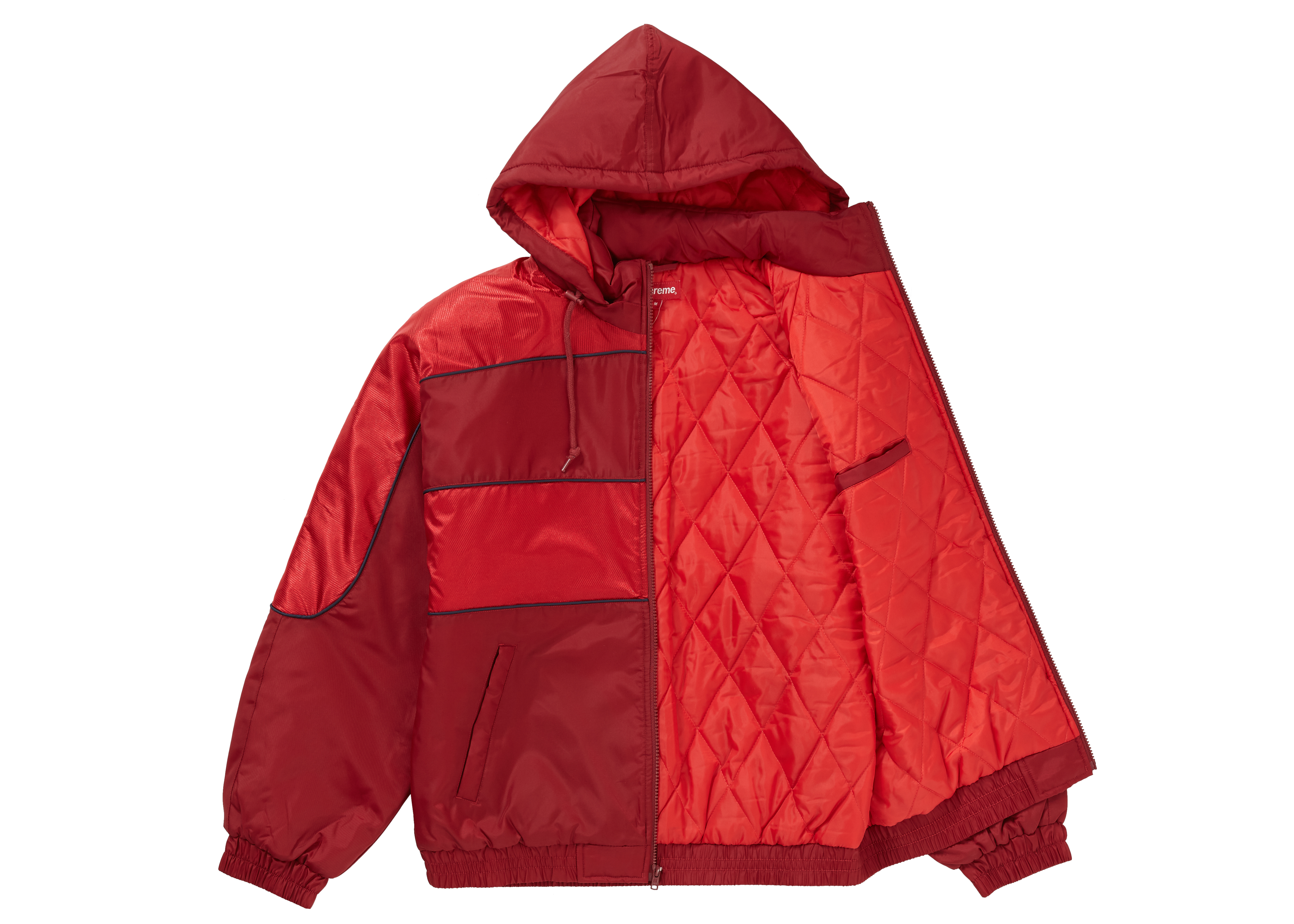 Supreme Sports Piping Puffy Jacket Red