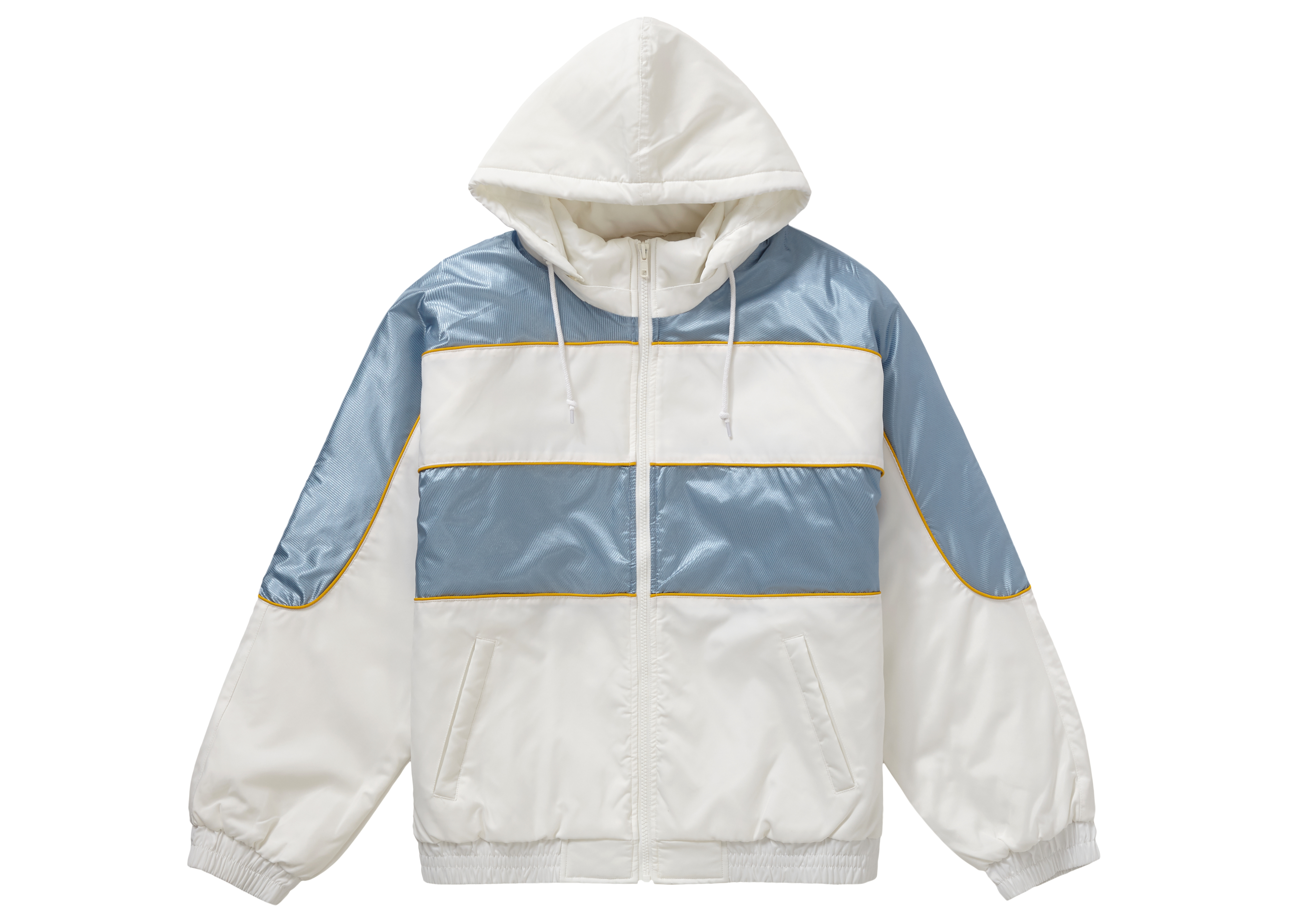 Supreme Sports Piping Puffy Jacket White Men's - FW19 - US