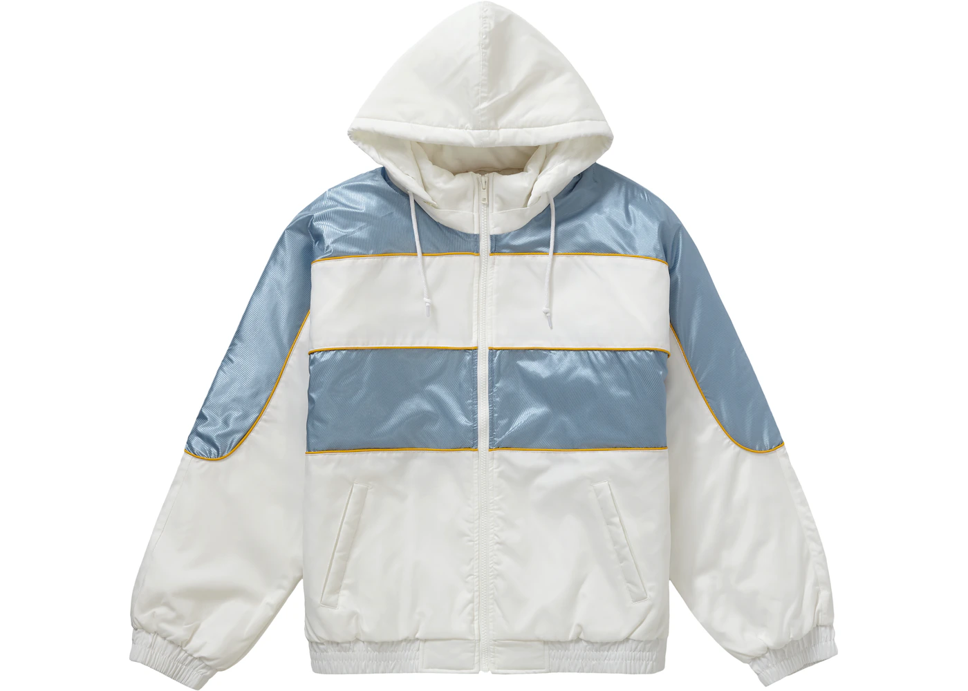 Supreme Sports Piping Puffy Jacket White Men's - FW19 - US