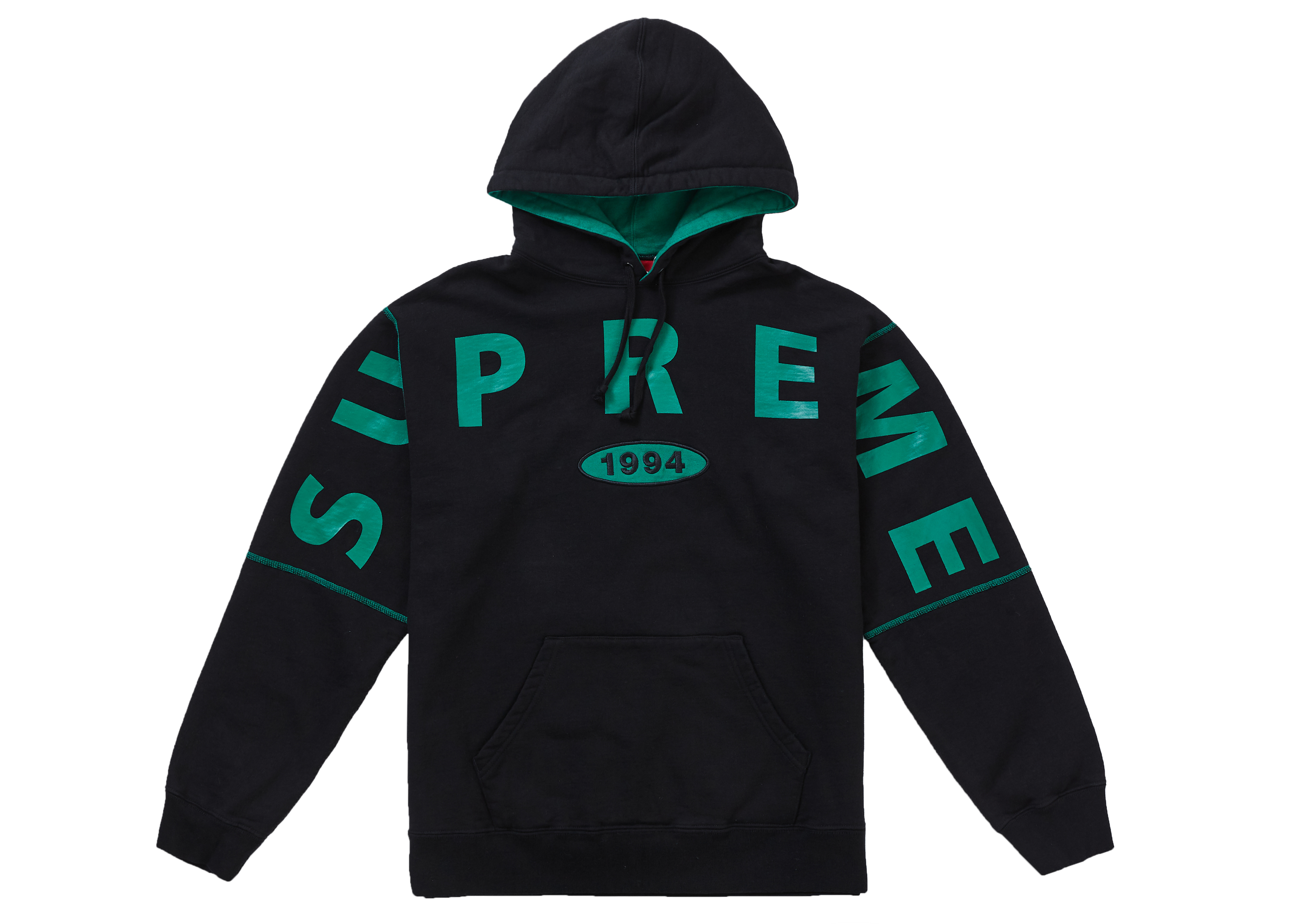 Supreme Spread Logo Hooded Sweatshirt Black
