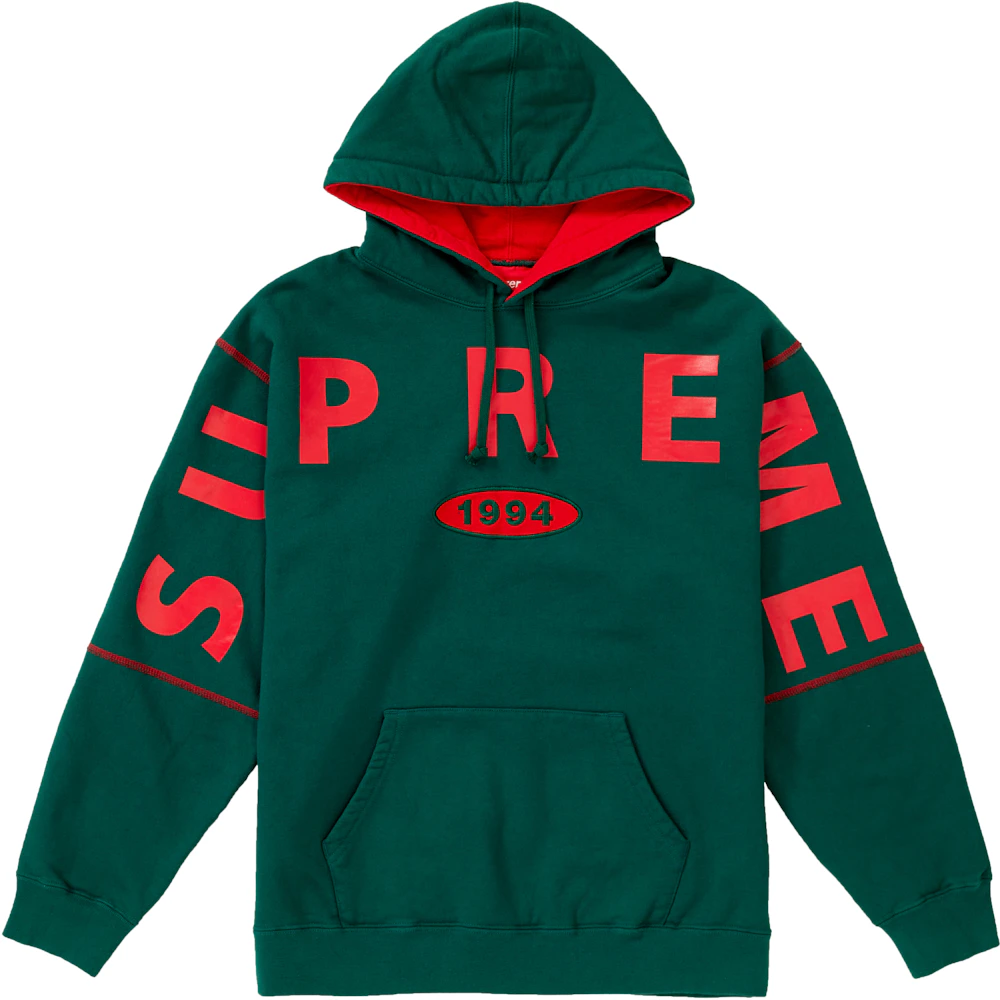 Supreme Spread Logo Hooded Sweatshirt Dark Green Men's - FW19 - US