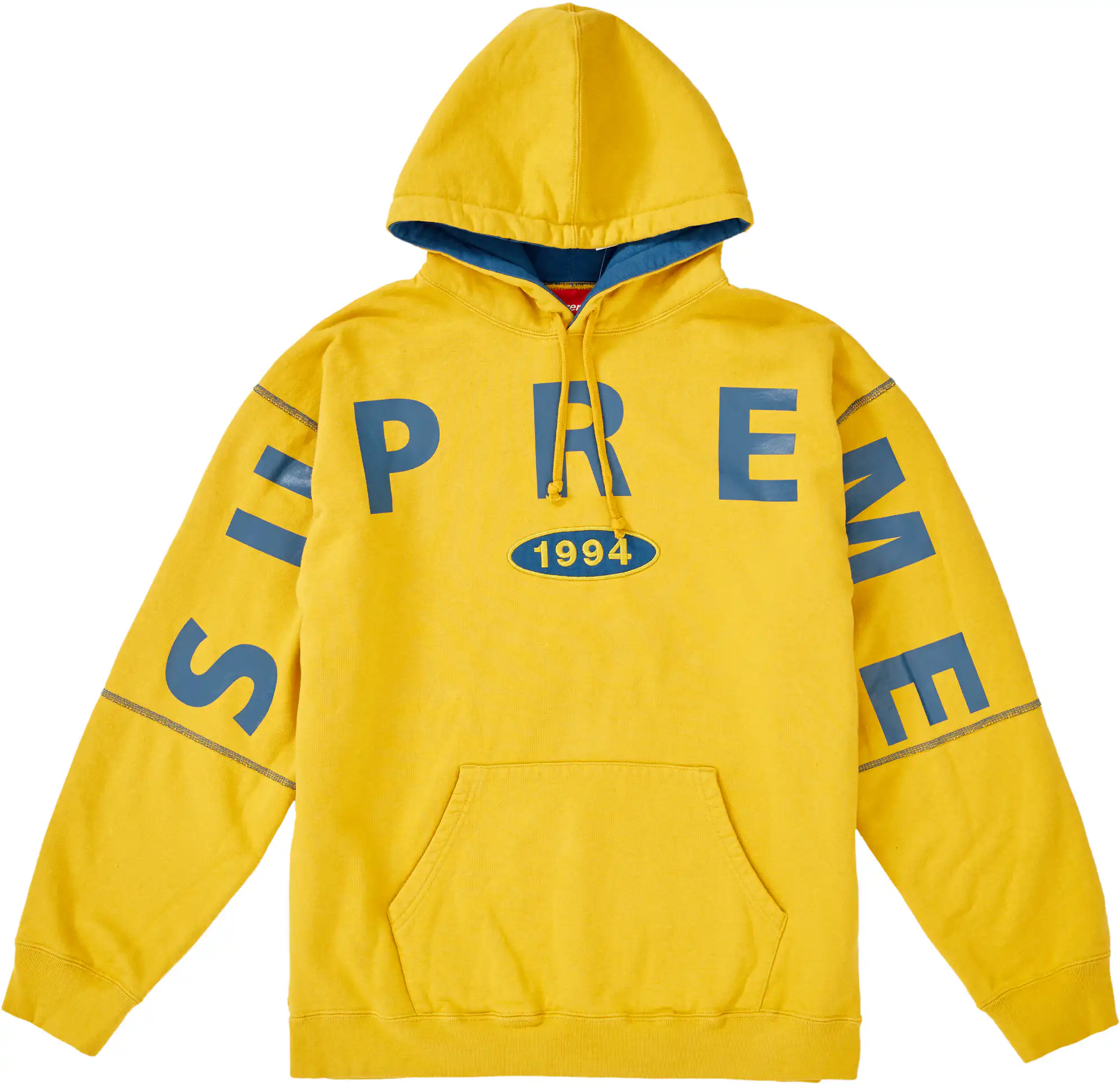Supreme Spread Logo Hooded Sweatshirt Mustard - FW19 - GB