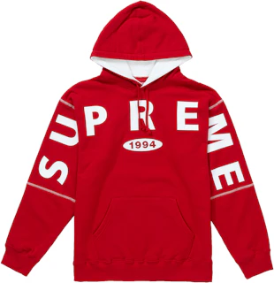 Supreme Spread Logo Hooded Sweatshirt Red - FW19 - KR