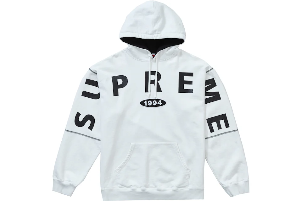 Supreme Spread Logo Hooded Sweatshirt White