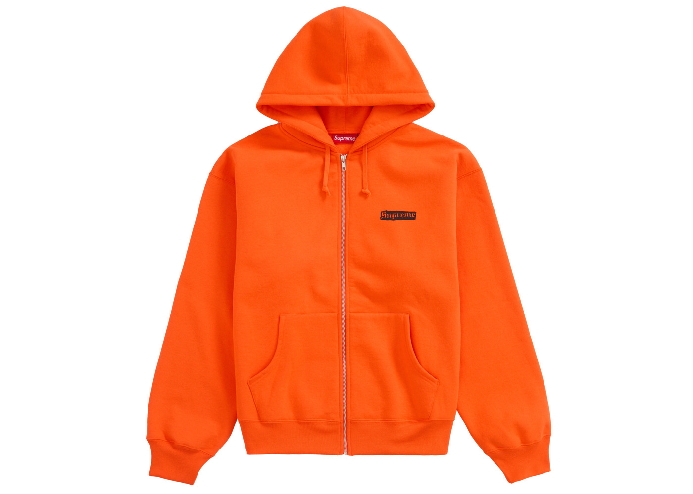 Supreme Spread Zip Up Hooded Sweatshirt Orange Men's - SS24 - US