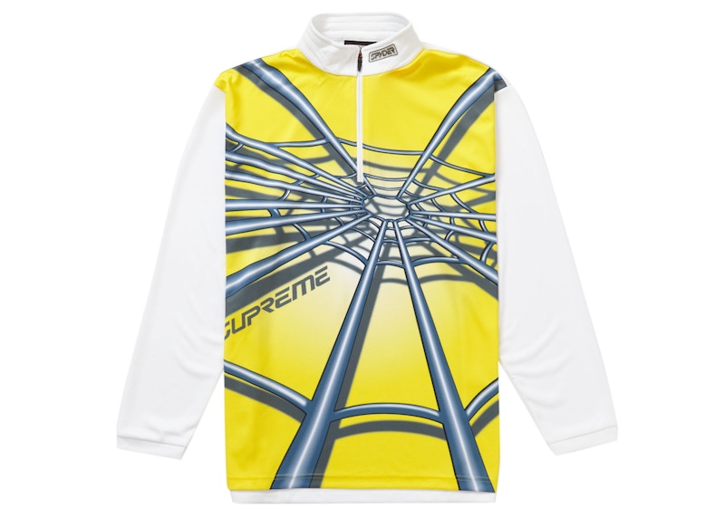 Supreme Spyder Web Half Zip Pullover Yellow 男装- FW22 - CN