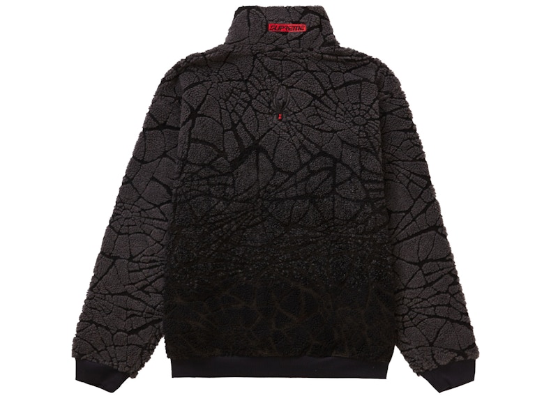 Supreme Spyder Web Polar Fleece Jacket Black Men's - FW22 - US