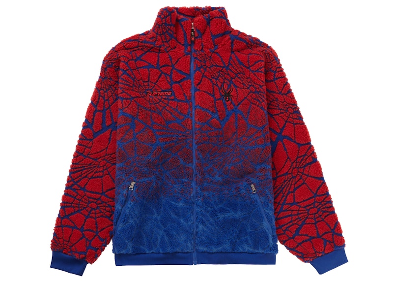 Supreme Spyder Web Polar Fleece Jacket Royal Men's - FW22 - US