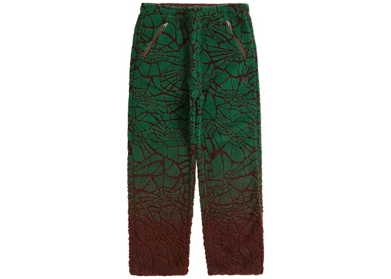 Supreme Spyder Web Polar Fleece Pant Brown Men's - FW22 - US