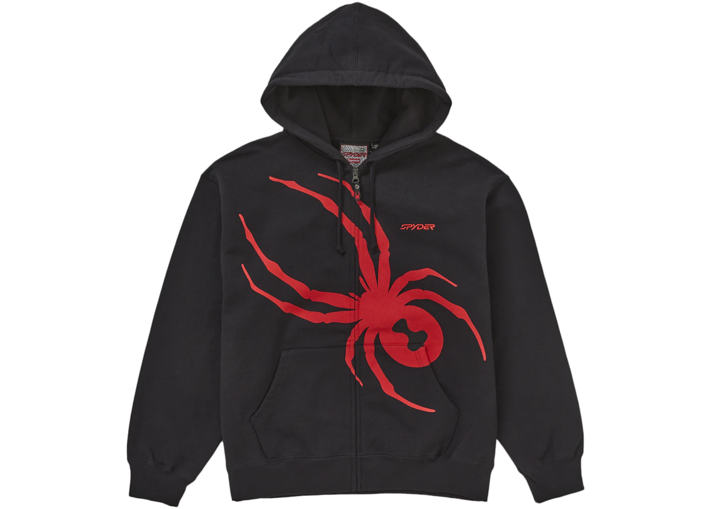 Supreme Spyder Zip Up Hooded Sweatshirt Black Men's US