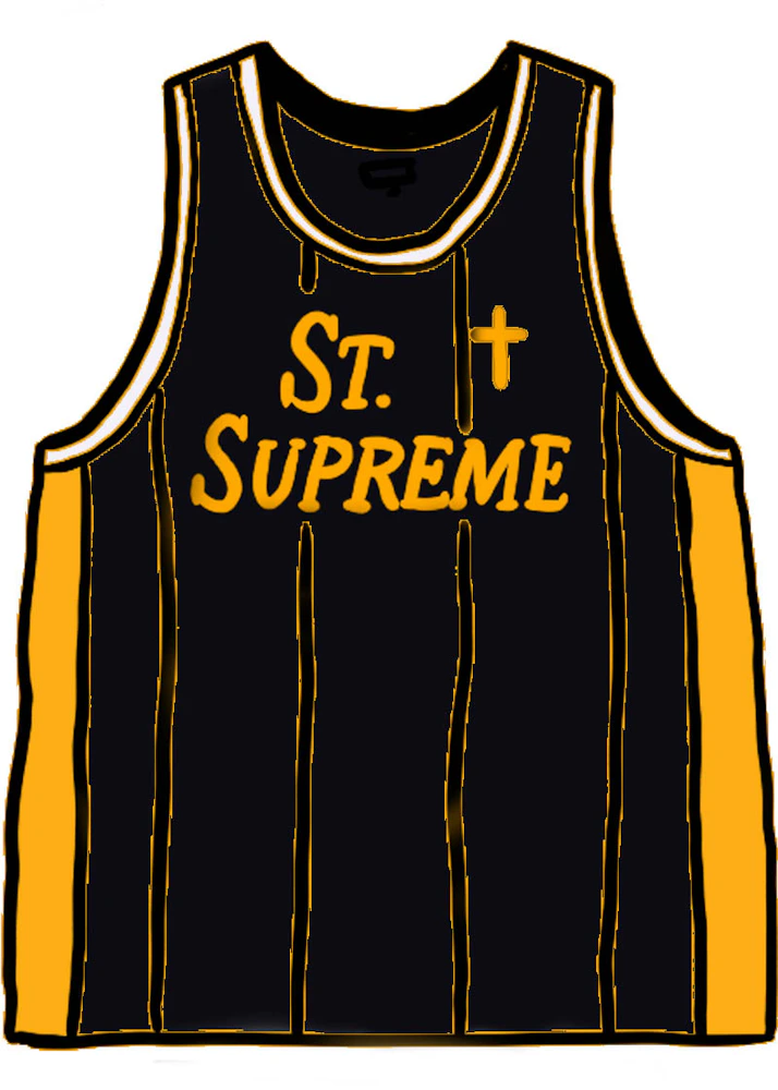 Supreme Bolt Basketball Jersey Black for Men