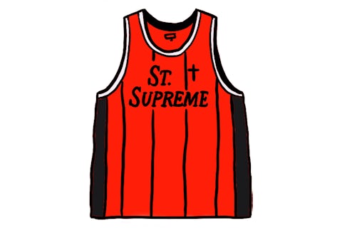 Supreme St. Supreme Basketball Jersey Red Men's - SS20 - US Supreme St. Supreme Basketball Jersey Red Men's - SS20 - US