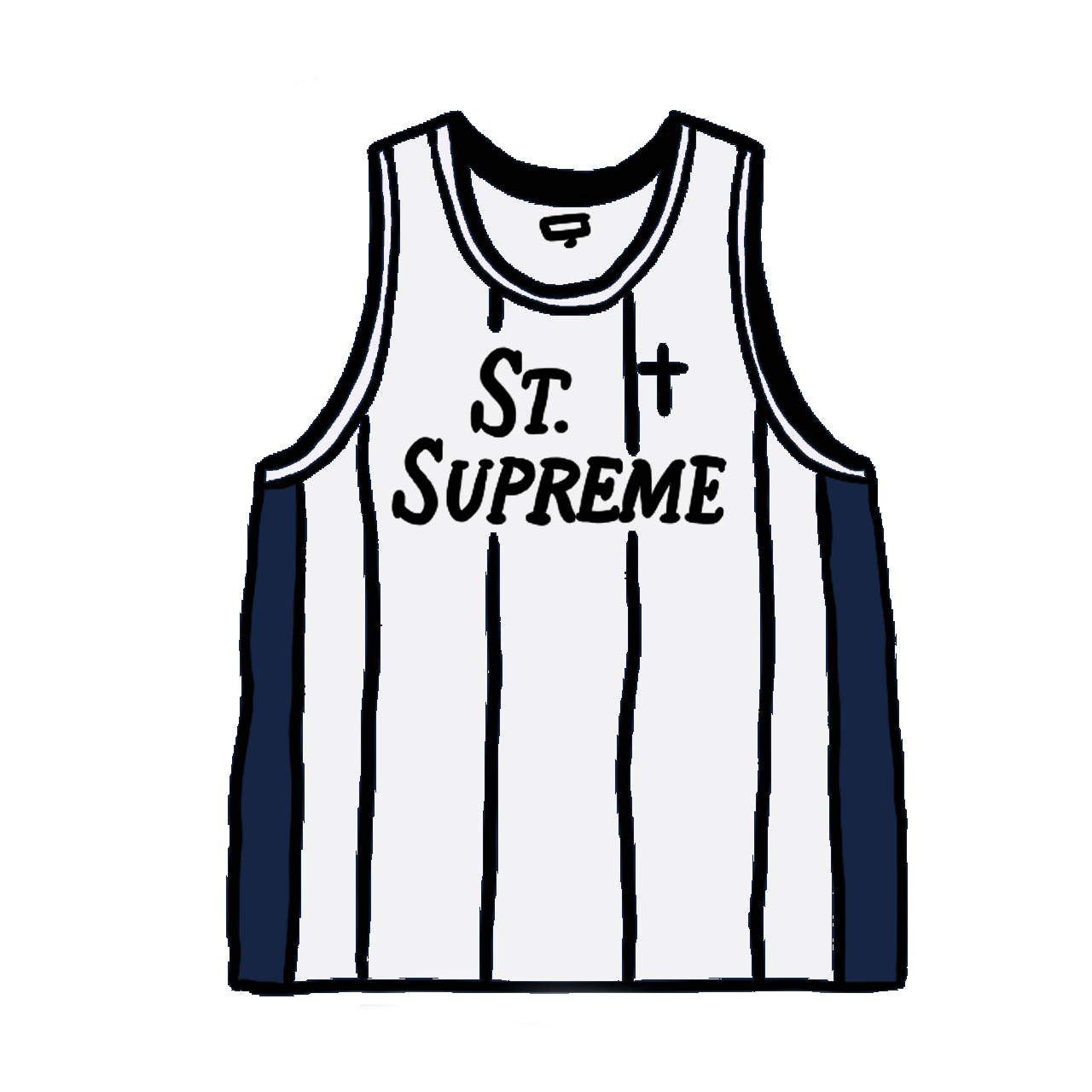 Supreme St. Supreme Basketball Jersey White Men's - SS20 - US