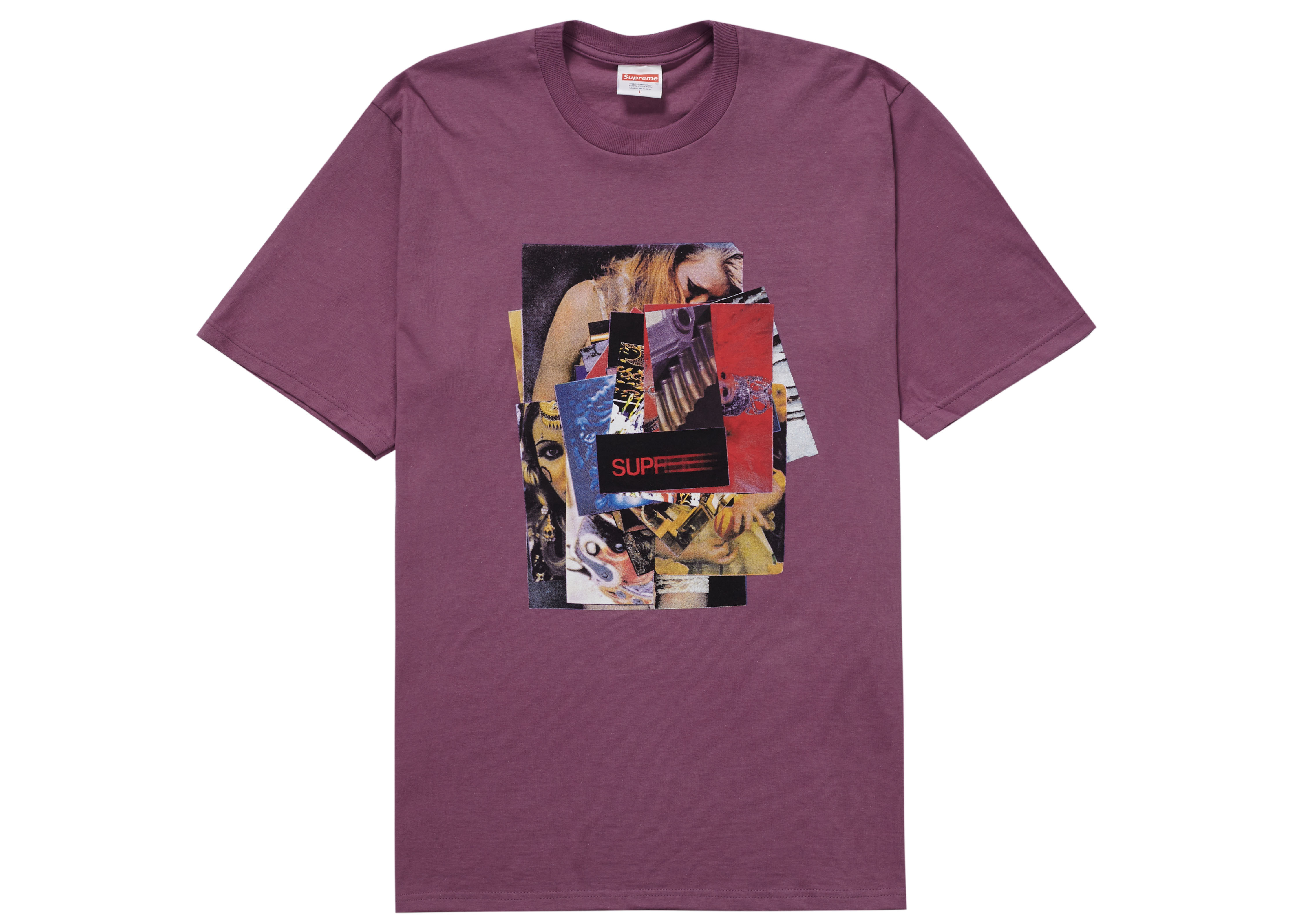 Supreme Stack Tee Plum S 21fwSmall小計 - Tシャツ/カットソー(半袖 