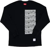 SUPREME M / L Stacked Long Sleeve T Shirt Black - SS18 Spell Out