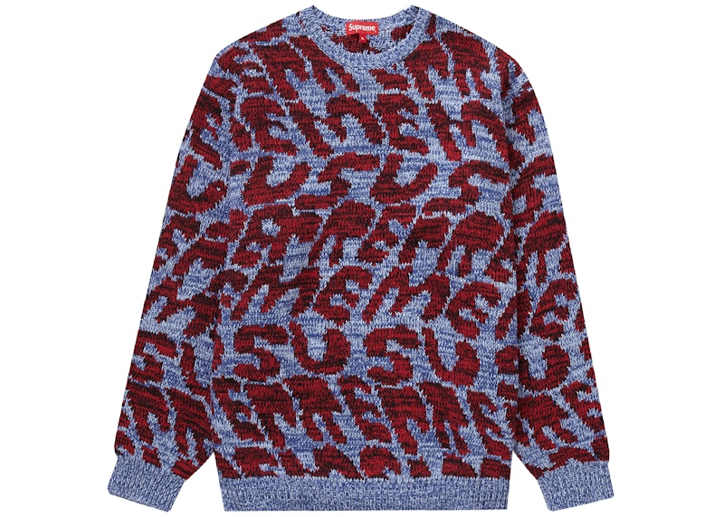 Supreme Stacked Sweater Blue Men's - SS23 - US