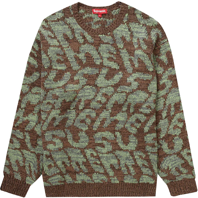 Supreme Stacked Sweater Brown Men's - SS23 - US