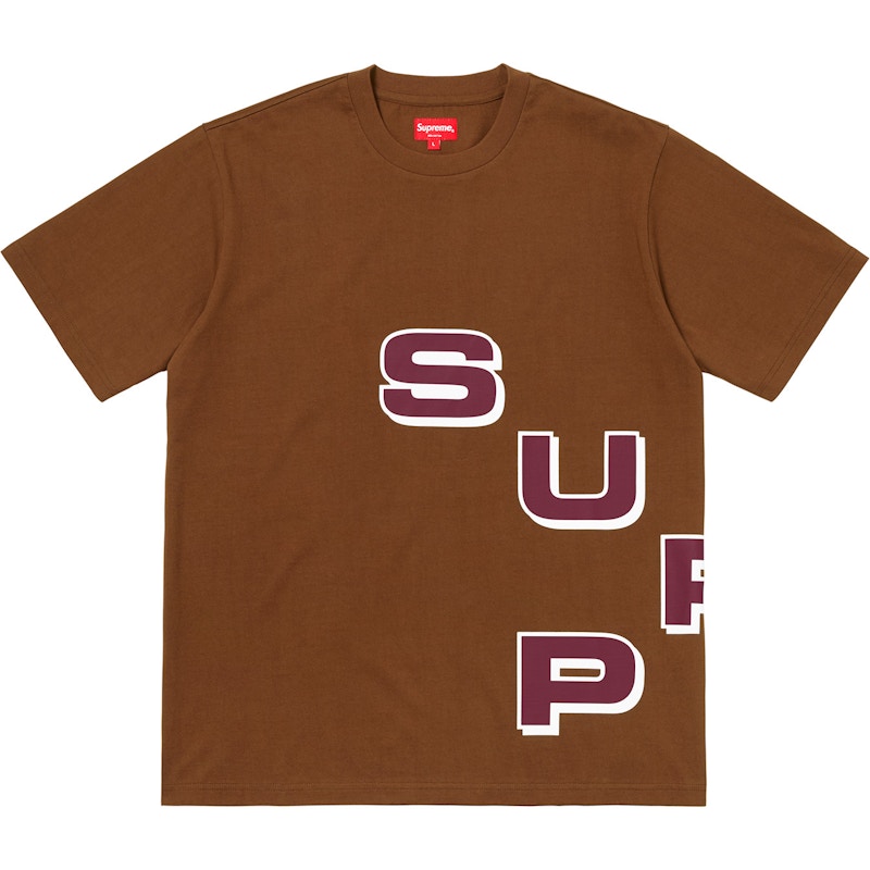 Supreme Stagger Tee Brown - FW18 Men's - US