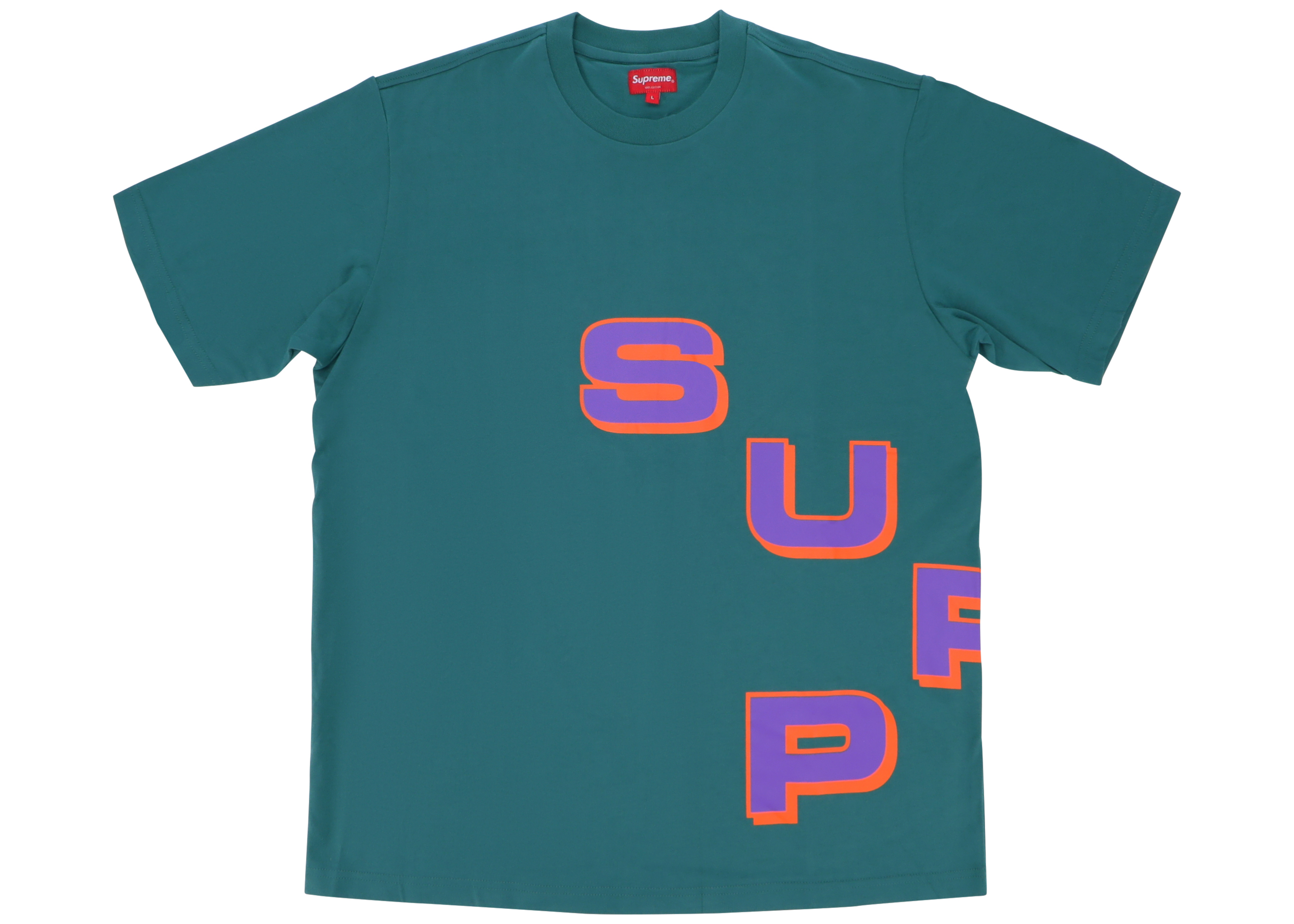 Supreme Stagger Tee Teal