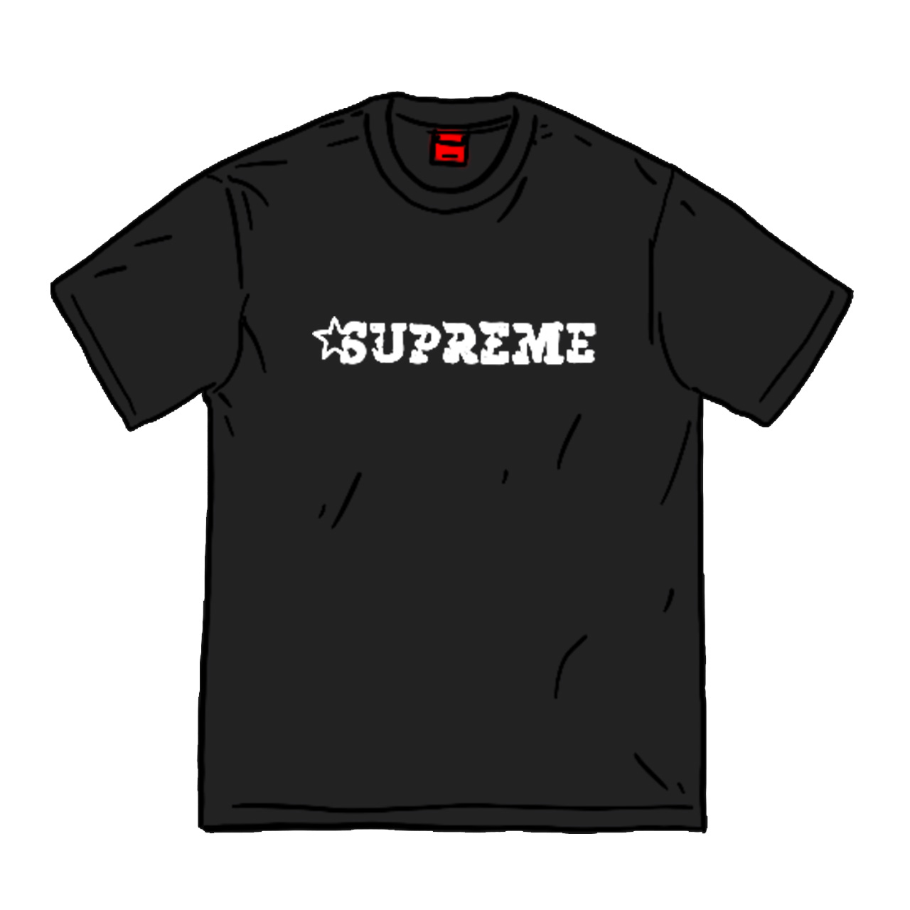 Supreme Star Logo S/S Top Black
