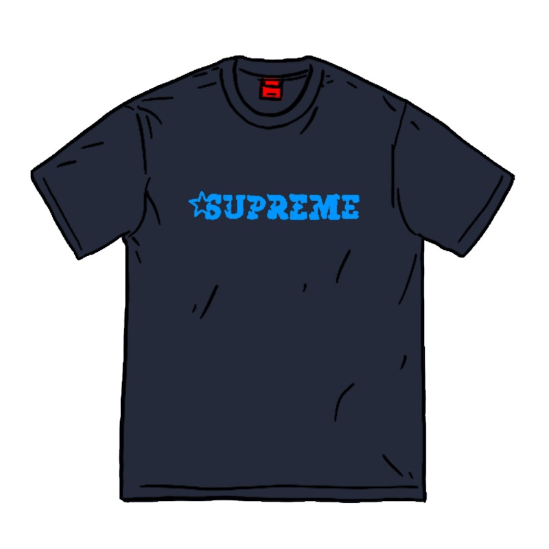 安い超激安supreme Star Logo L ネイビー Tシャツ/カットソー(半袖/袖なし)