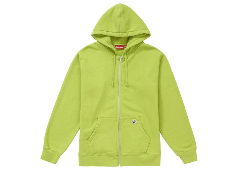 Supreme Star Zip Up Sweatshirt Lime - SS19 Men's - US