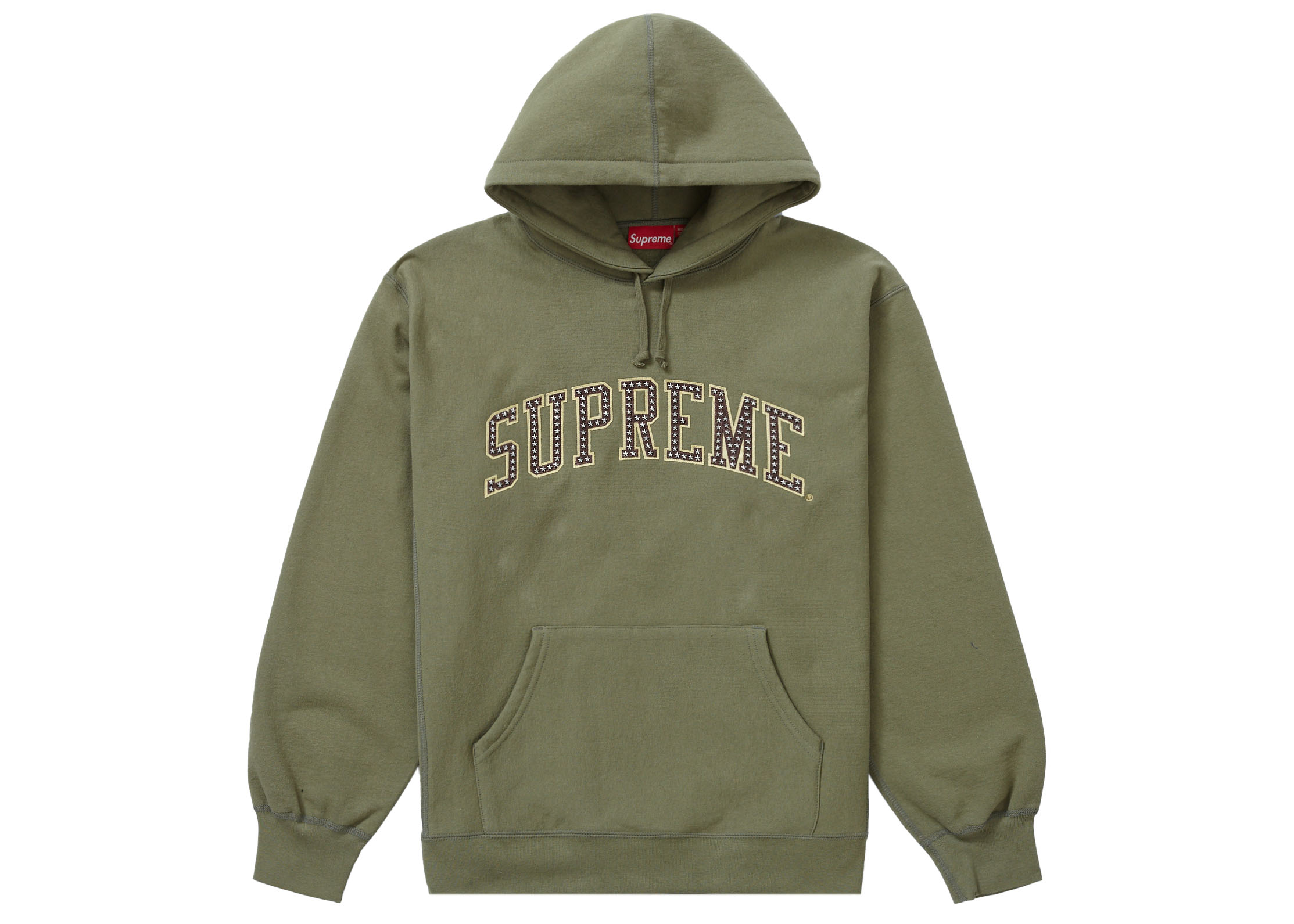 Supreme Stars Arc Hooded Sweatshirt Light Olive