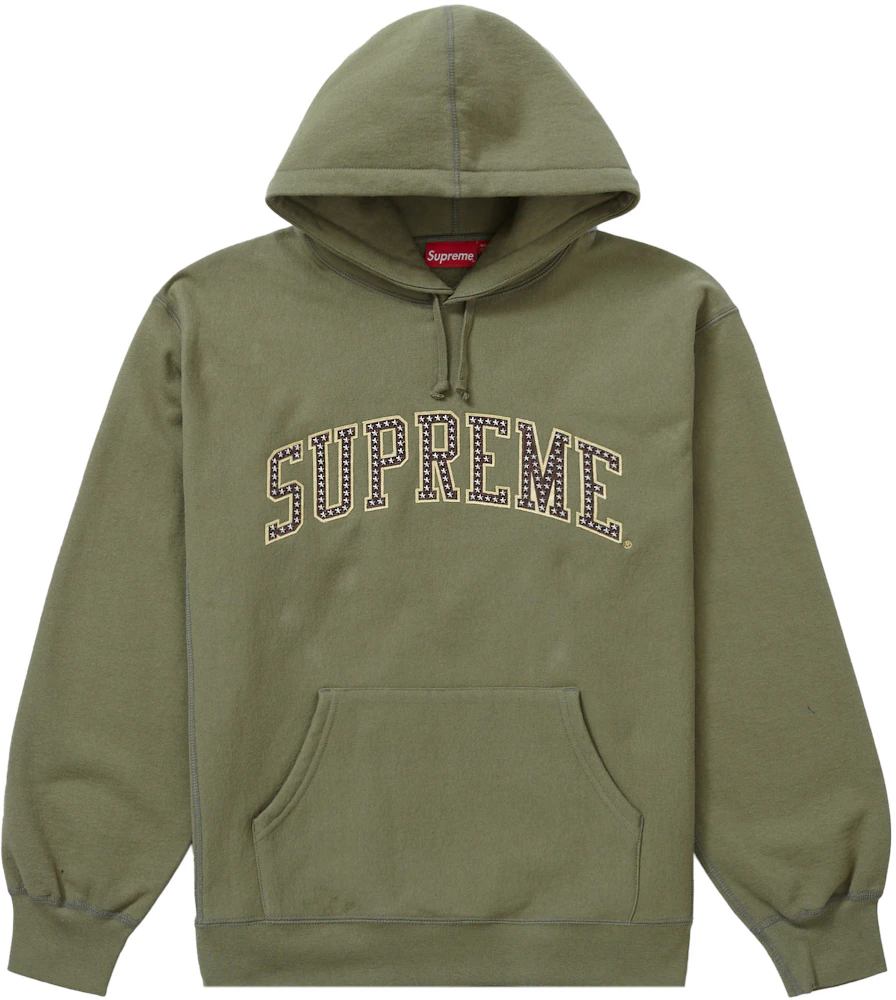 Supreme Stars Arc Hooded Sweatshirt Light Olive Men's - SS22 - US