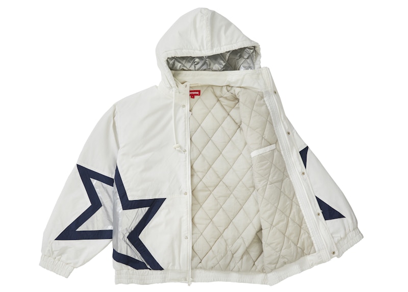 Supreme Stars Puffy Jacket White - SS19 Men's - US