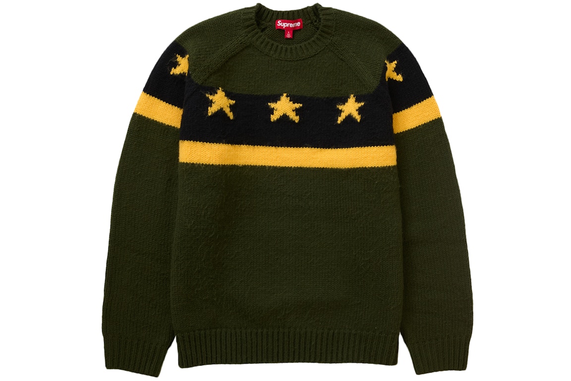 Click to view more detailed imagery on our partner's website Pre-owned Supreme Stars Sweater Green