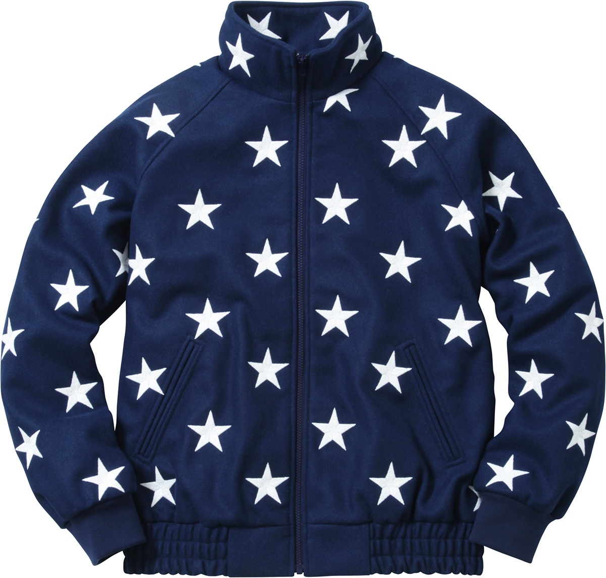 Supreme Stars Zip Stadium Jacket Navy Men's - FW16 - US
