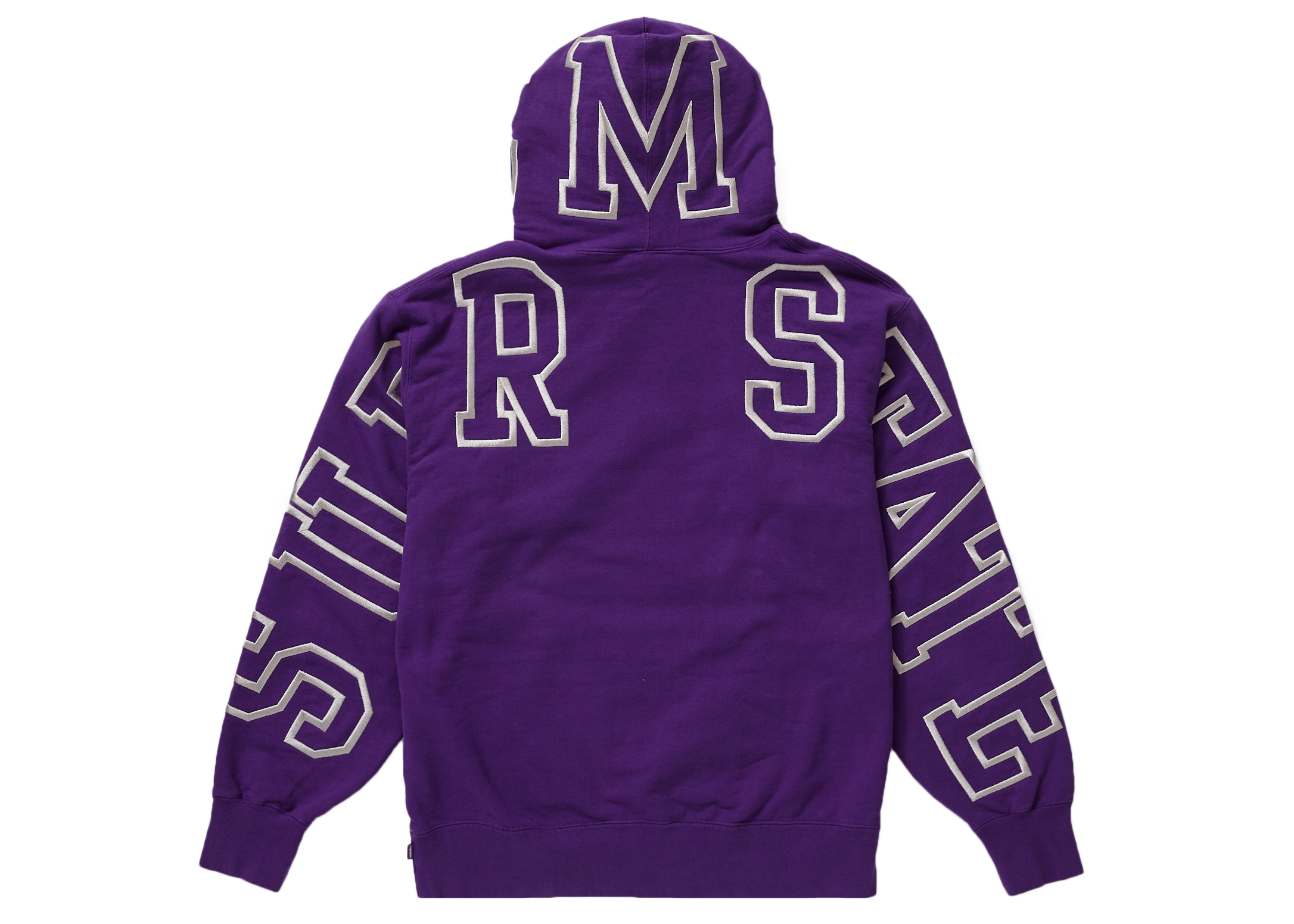 Supreme State Hooded Sweatshirt Purple Men's - FW22 - US