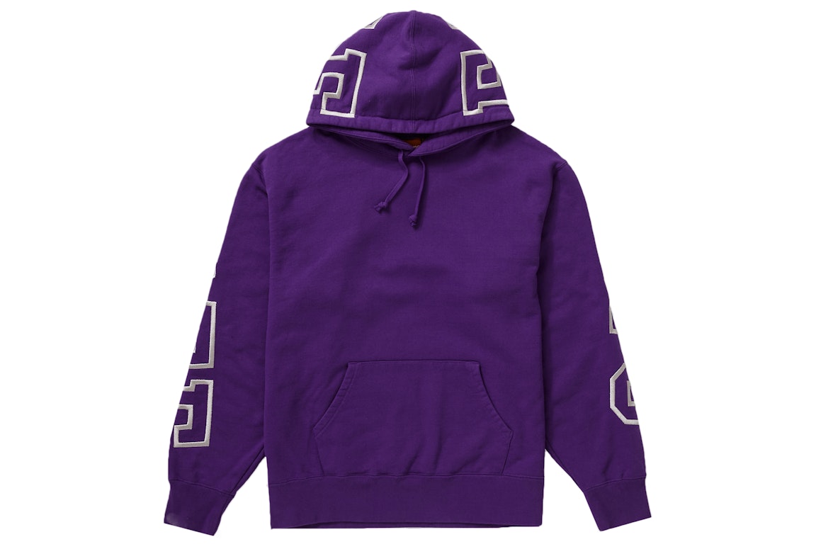 Pre-owned Supreme State Hooded Sweatshirt Purple