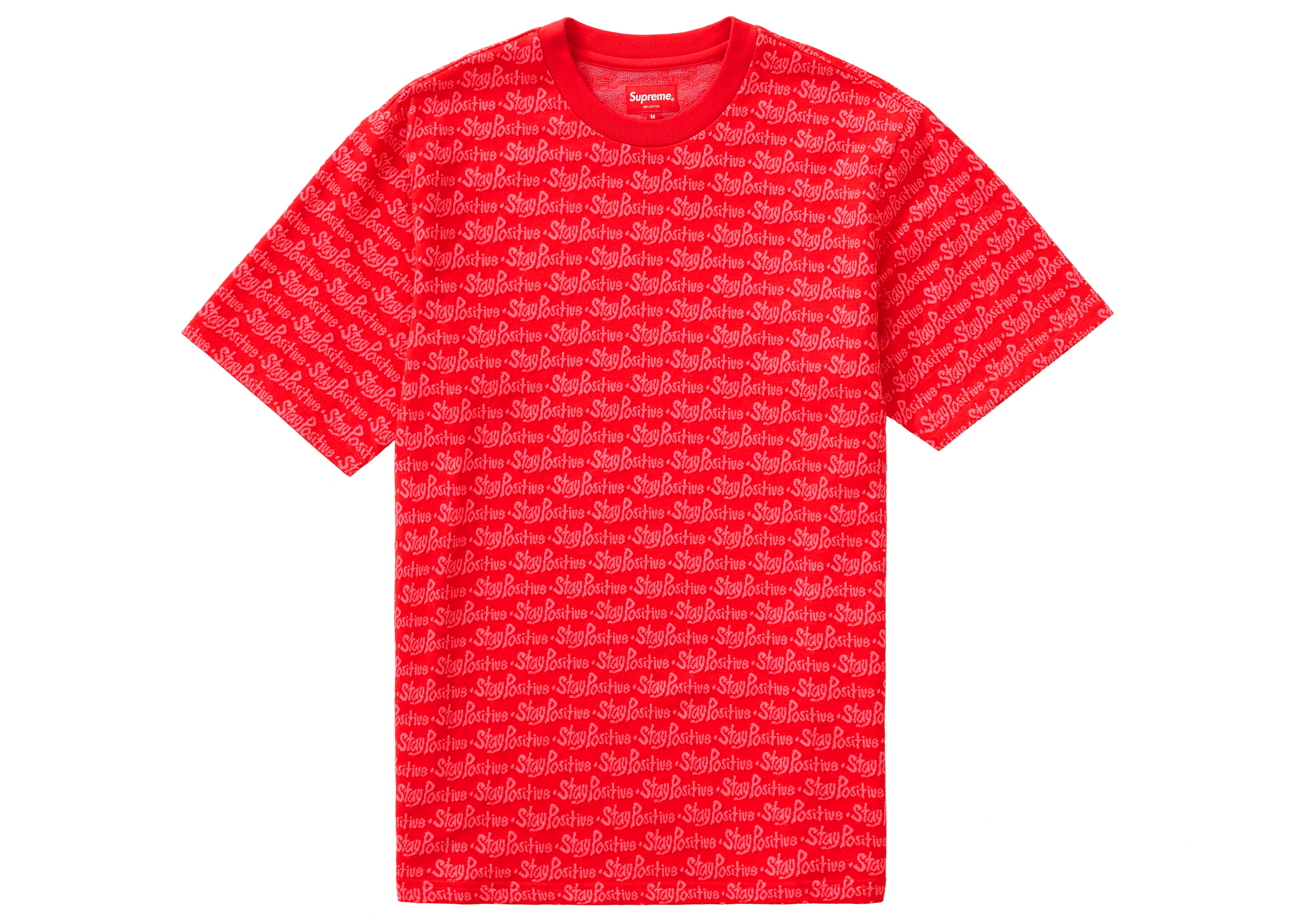 Supreme Stay Positive Jacquard S/S Top Red メンズ - FW20 - JP