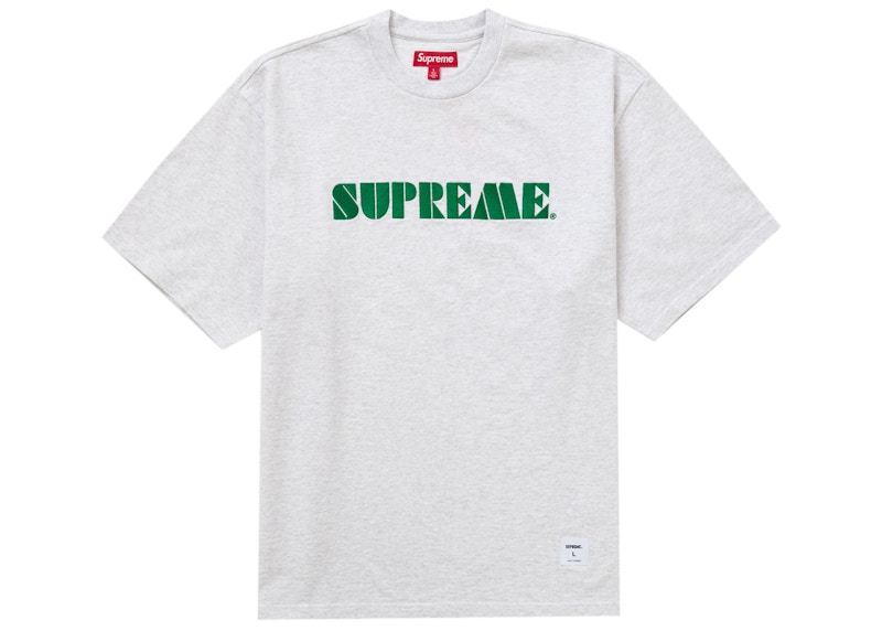 Supreme Stencil Embroidered S/S Top Ash Grey