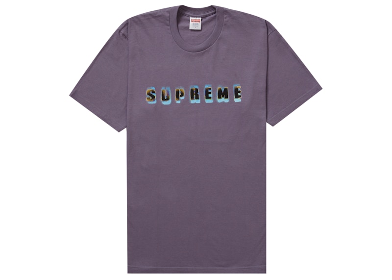 Supreme Stencil Tee Dusty Purple Men's - FW23 - US